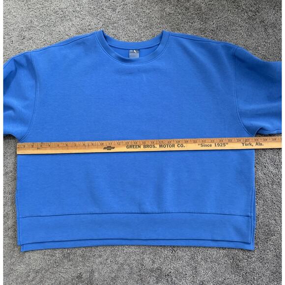 XXL 2X Blue CALIA Carrie Underwood Soft Scuba Crew Neck Sweatshirt Yoga Workout - Picture 6 of 14